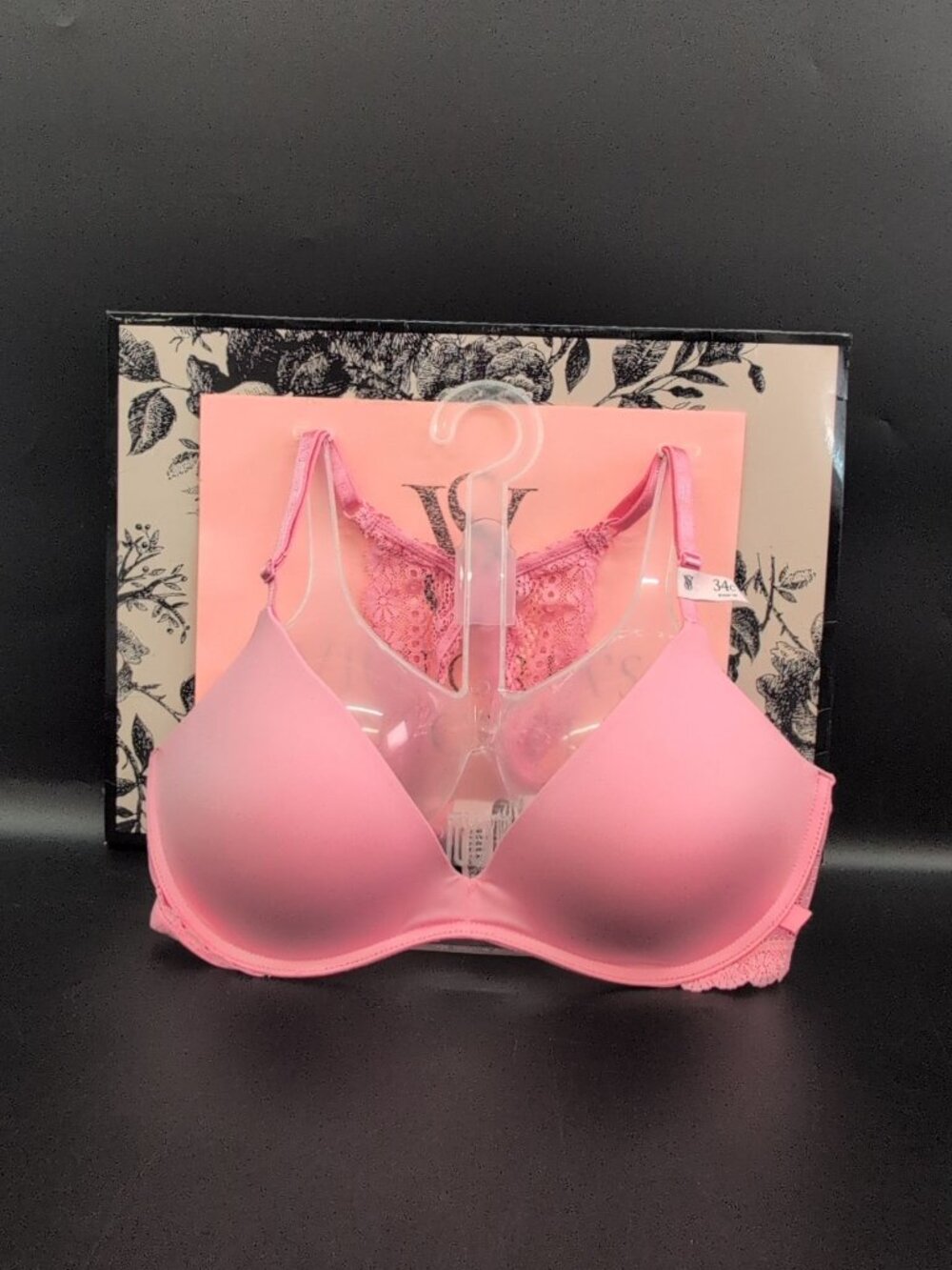 Victoria Secret Sexy Tee Daisy Lace Push up Bra 34C Pink Hope
